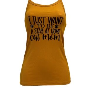 Woman's I just want to be a stay at home mom scoop neck tank top.
